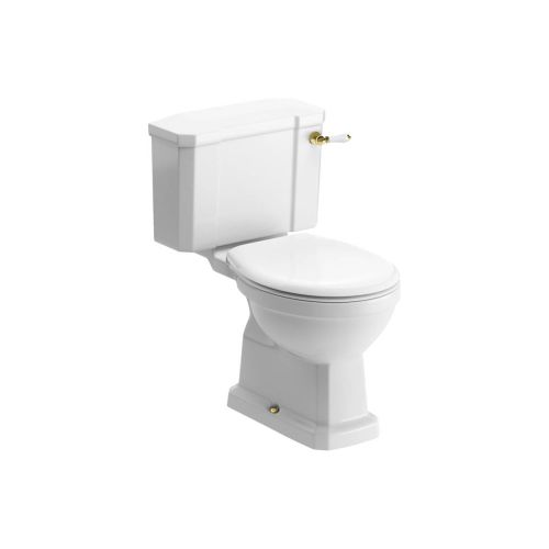 Ari Design London Close Coupled WC w/Brushed Brass Finish & Soft Close Seat