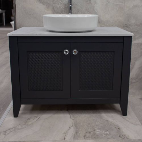 Josef Martin Eden 1050mm Floorstanding Vanity Unit & Pebble Worktop - Slate (12758)