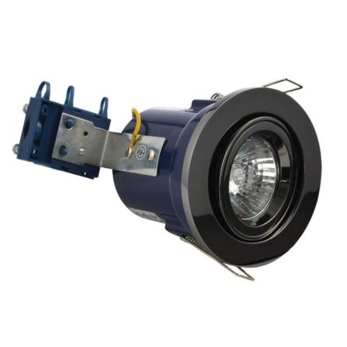 Forum Electralite ELA-27466-BCHR Yate Fixed Fire Rated Adjustable Downlight - Black Chrome (20606)