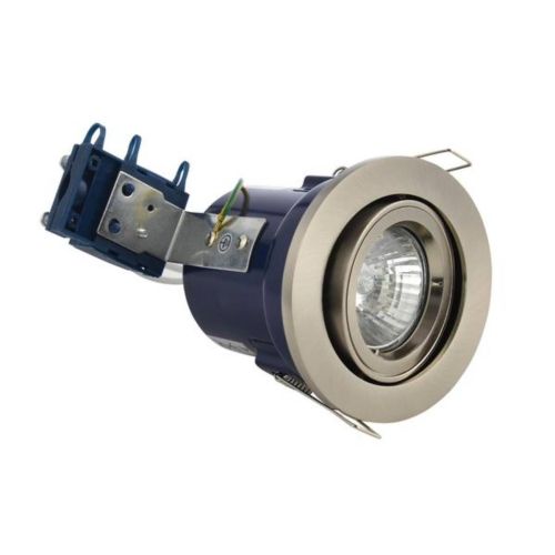 Forum Electralite ELA-27466-SCHR Yate Fixed Fire Rated Adjustable Downlight - Satin Chrome (11954)