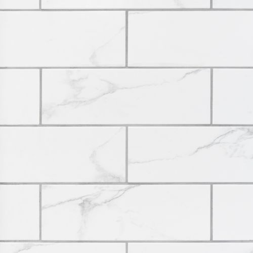 Flat Matt Carrara 10 x 30cm Brick Tile - 1.02sqm perbox (12777)