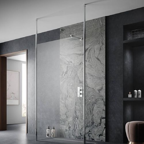 Hudson Reed 1000mm Wetroom Screen with Ceiling Post (10301)