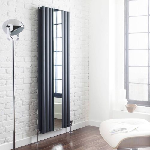 Hudson Reed Revive 1800 x 499mm Double Panel Radiator with Mirror - Anthracite (HLA79) - 15026