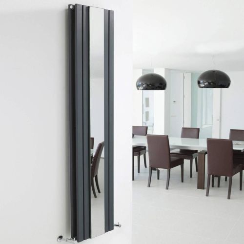 Hudson Reed Sloane 1800 x 381mm Double Panel Radiator with Mirror - Anthracite HLA84 (15031)
