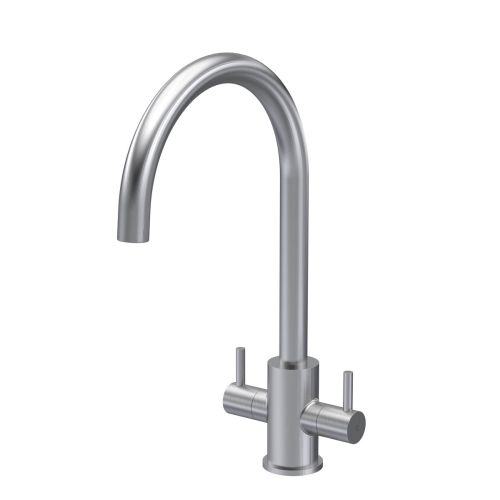 Nuie Lachen Mono Dual Lever Kitchen Tap - Brushed Nickel (20345)