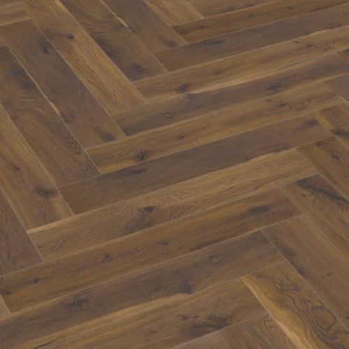 Coffee Oak Herringbone 12mm Laminate Wooden Flooring - 1.92sqm per pack (21329)