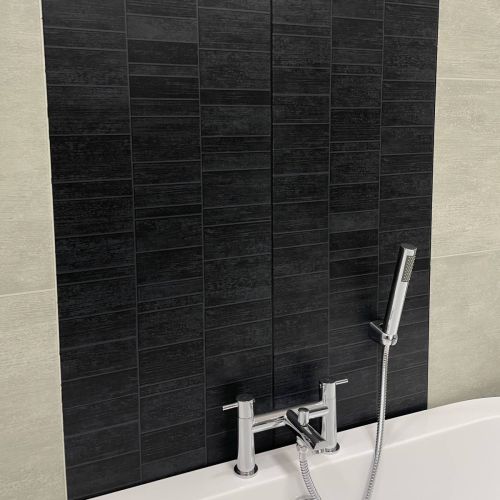 Lusso Small Anthracite Tile Effect Wall Panelling - 4.16sqm per pack (15684)