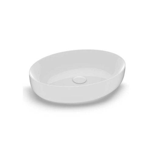 Olympia Metamorfosi 550mm Counter Top Basin & Click Clack Waste - Gloss White (15727)