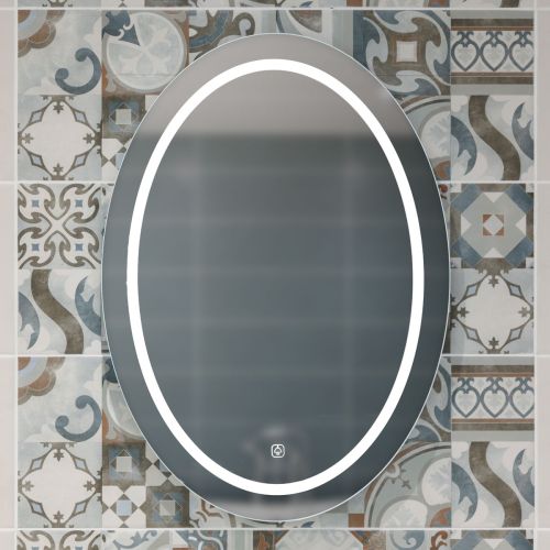 Bonita 700mm x 500mm Oval LED Mirror with Colour Change (20540)