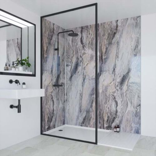 Multipanel Classic Collection Cappuccino Stone 1200mm Shower Panel (3369)