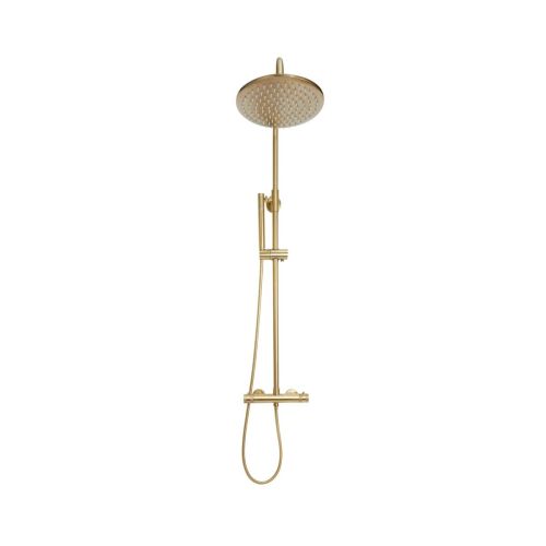 Eliseo Ricci Exclusiv Round Rigid Riser Shower - Brushed Brass (21543)