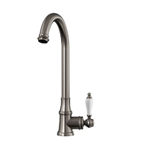 Elect Traditional Style Kitchen Sink Mixer with Swivel Spout & Single Lever - Brushed Nickel Finish (19624)