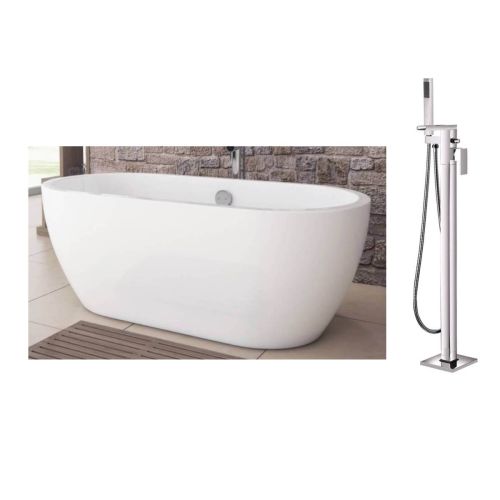 Quito 1800mm Freestanding Double Ended Bath and Tap Deal (15649)