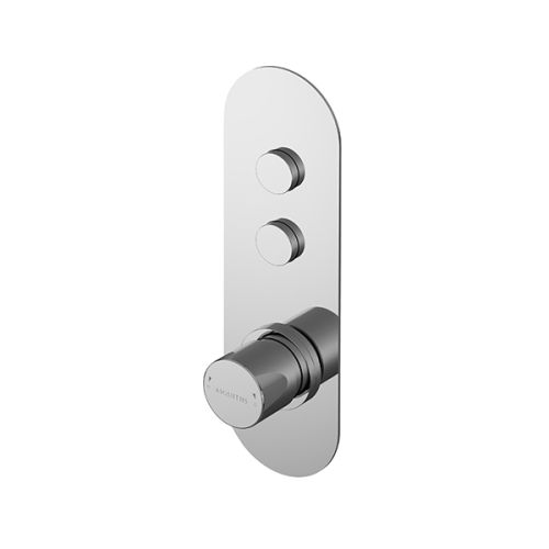 Asquiths Solitude Push Button Shower Valve Twin Outlet (17683)