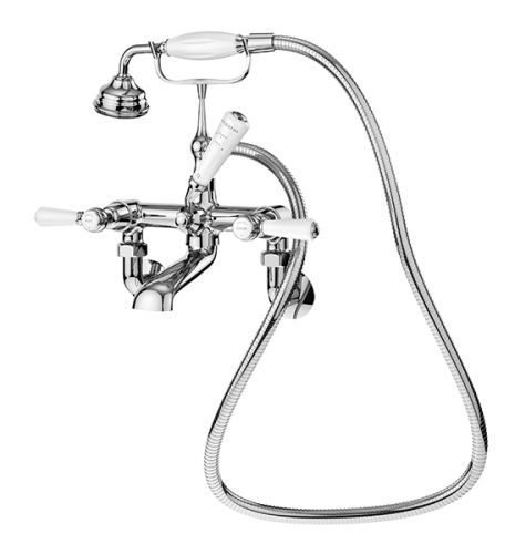 Asquiths Restore Wall Mounted Bath Shower Mixer with Lever Handles (2556)