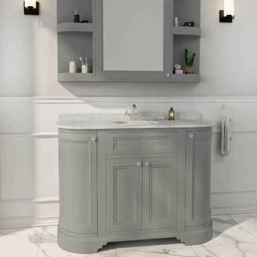 Kingsbury 1200mm Vanity Unit & Mirror Deal - Grey