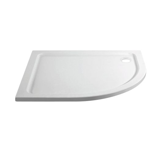 Elements 1000 x 800mm Offset Quadrant Slim Line Shower Tray - Right Hand with Corner Waste (20634)