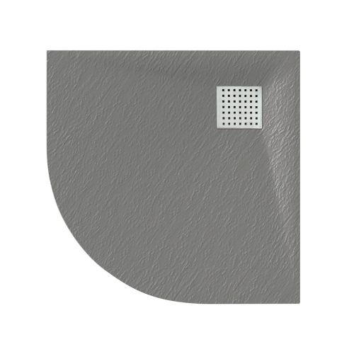 Veloce Duo 1200 x 800mm Offset Quadrant Left Hand Shower Tray - Grey (21500)