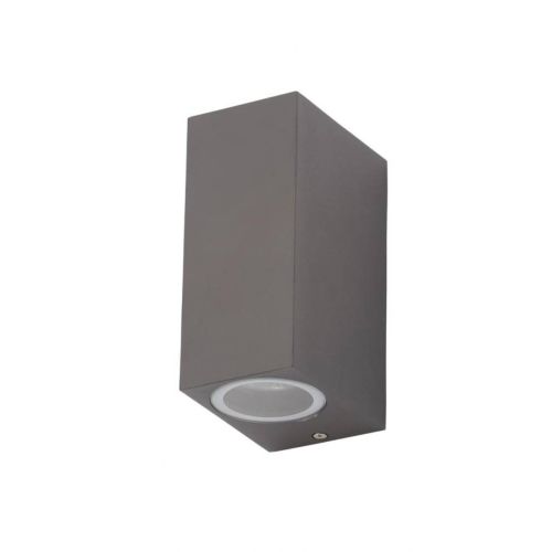 Forum Zinc ZN-31759-ANTH Fleet Square Twin Up/Down Wall Light - Anthracite (20555)