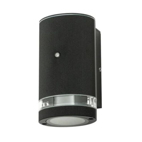 Forum Zinc ZN-35686-BLK Helix Single Wall Light with Photocell Sensor - Black (20546)
