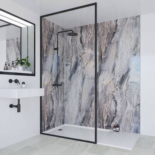 Multipanel Classic Collection Cappuccino Stone 598mm Shower Panel 9488 Bathshack