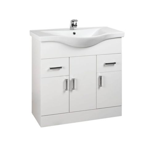Paris 750mm Floorstanding Vanity Unit Basin Gloss White 20716 Mdf Baths Paris 750mm Floorstanding Vanity Unit, 750 White Vanity Unit