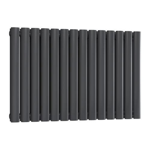 Reina Neva Horizontal Double Designer Radiator 550 x 826mm - Anthracite ...