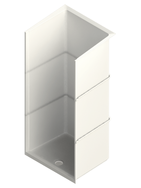 Neptune 1200mm Porcelain White Alcove Leak Free Shower Pod (5247