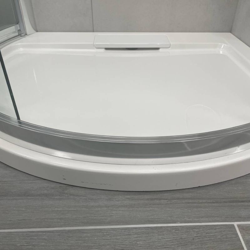 Volente Spacesaver 1000 x 850/650mm Offset Quadrant Shower Tray & Waste