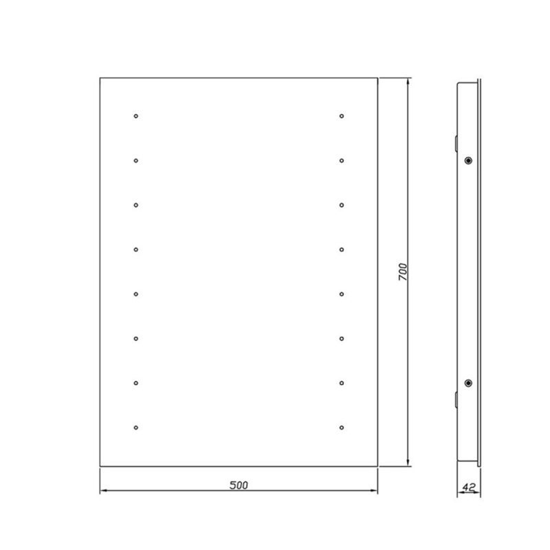 Arley Aldernham 700 x 500mm LED Mirror & Pull Cord (20271) Chrome