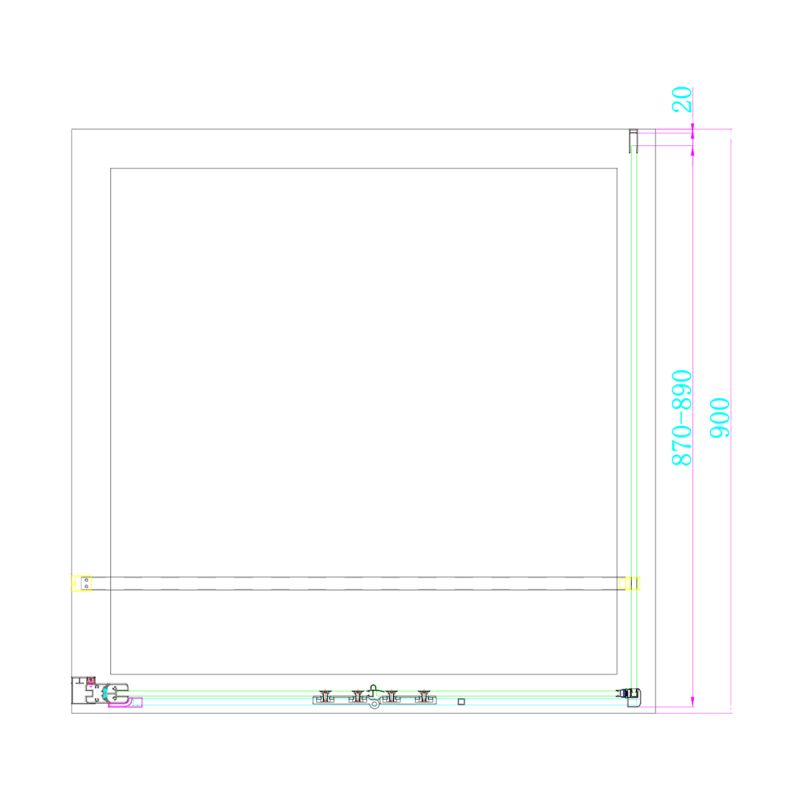 Dawn Asteria 900mm Frameless BiFold Side Panel Chrome Bathshack