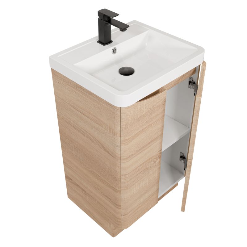 Baltimore 500mm 2 Door Floorstanding Vanity Unit & Basin Bardolino