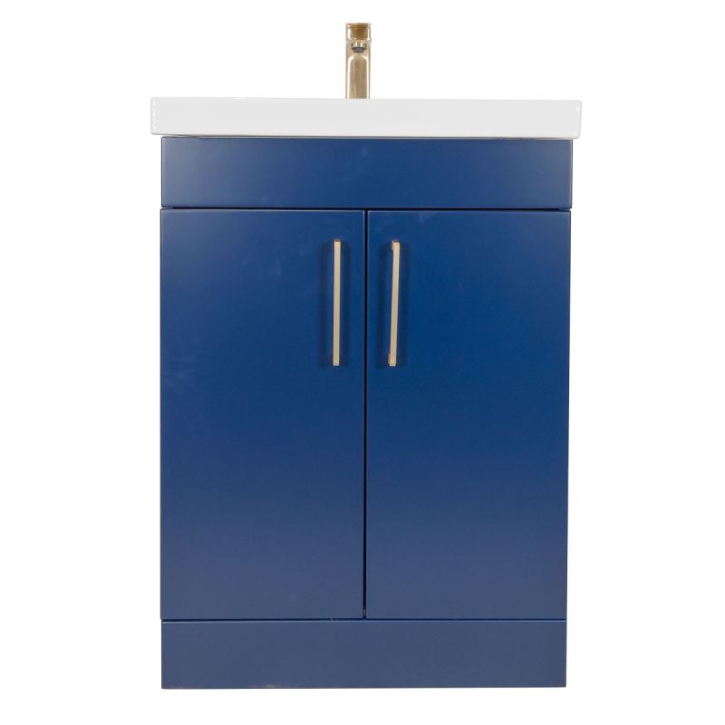 Hayden 600mm 2 Door Floorstanding Vanity Unit & Basin Gatsby Blue
