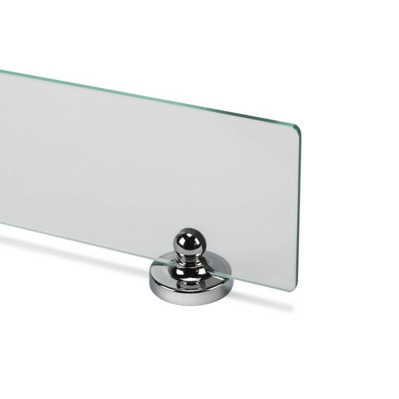 Croydex Worcester Glass Shelf (12831) Chrome Zinc Alloy Bathshack