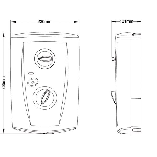 Triton T80 8.5kW ProFit Eco Electric Shower White (10541) Bathshack