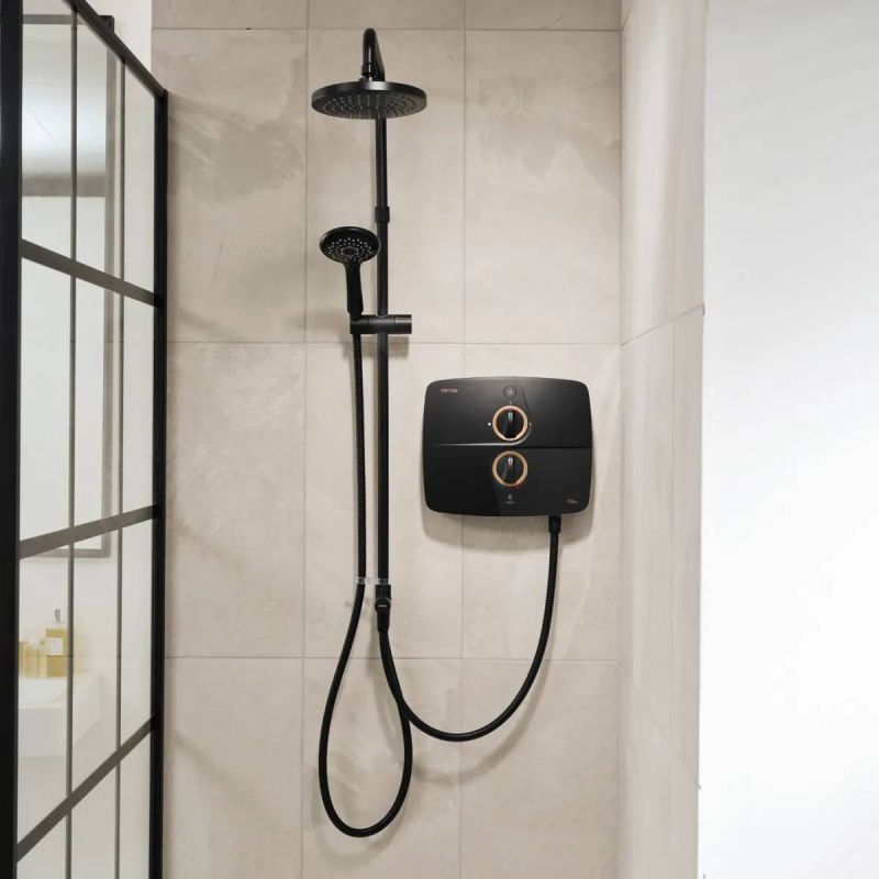 Triton T90SR DuElec Pumped Electric Shower Black (13456) Black Bathshack Triton T90SR DuElec Pumped Electric Shower Black (13456) Black Bathshack