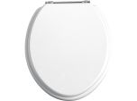 Heritage Standard WC Seat with Chrome Finish Hinges - White Gloss (6860)