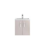 Hudson Reed Apollo 505mm Wall Mounted Vanity Unit & Basin - Gloss Cashmere APL734 (8024)