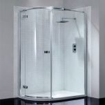 April Prestige Frameless 900 x 760mm Single Door Offset Quadrant Shower Enclosure - LH (10187)