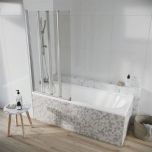 Acqua Arm 6mm 4 Fold Bath Screen (13342)