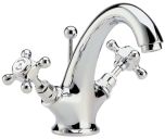 Hudson Reed Topaz with Crosshead Mono Basin Mixer & Hexagonal Collar - White BC305HX (2447)