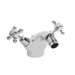 Hudson Reed Topaz With Crosshead  Bidet Tap with Domed Collar -  White BC306DX (15277)