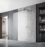 Hudson Reed 1200mm Wetroom Screen with Arms and Feet - Black BGPAF12 (10318)