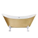 Heritage Lyddington Acrylic Double Ended Slipper Bath with Feet - Gold Effect (818)