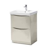 Happi 600mm Floorstanding Vanity Unit & Basin - French Grey (12295)