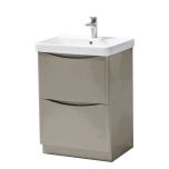 Happi 600mm Floorstanding Vanity Unit & Basin - Lead Colour (12303)