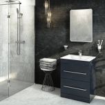 Milan 650mm Floorstanding Vanity Unit & Basin - Gloss Anthracite (14124)