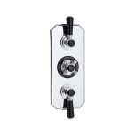 Hudson Reed Black Topez Triple Concealed Shower Valve with Diverter BTSVT005 (4469)