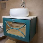 Josef Martin Carter 600mm Vanity Unit with Pebble Worktop - Goblin (12721)