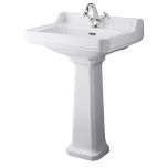 Richmond 600mm 1 Tap Hole Basin & Pedestal (10789)